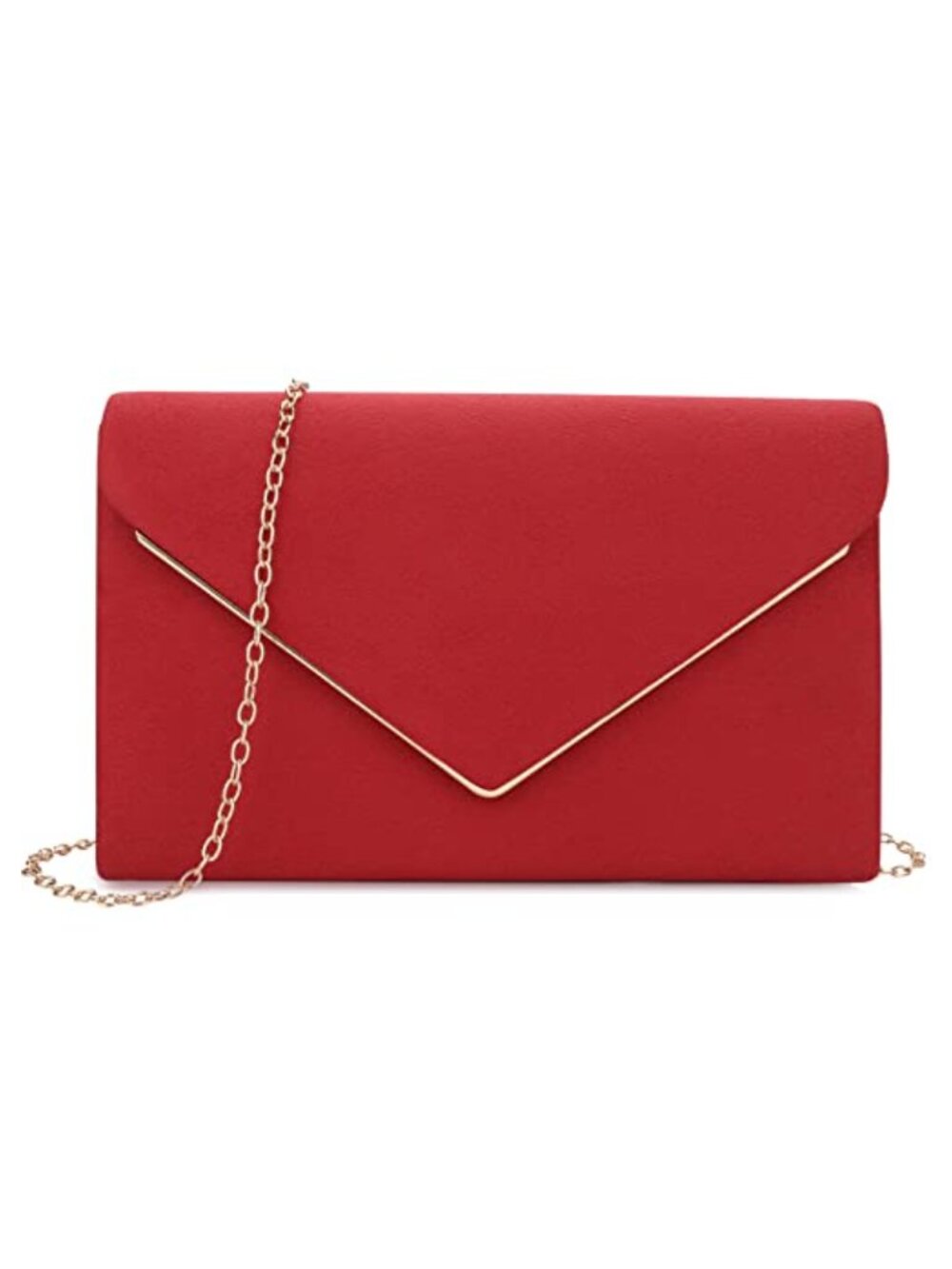 Faux Suede Clutch Purse Evening Bag for Women Wedding Party Cocktail Prom
